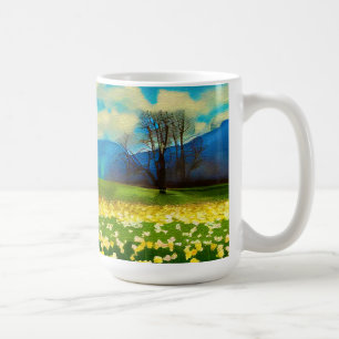 Narzissenfeld - Malerei Kaffeetasse