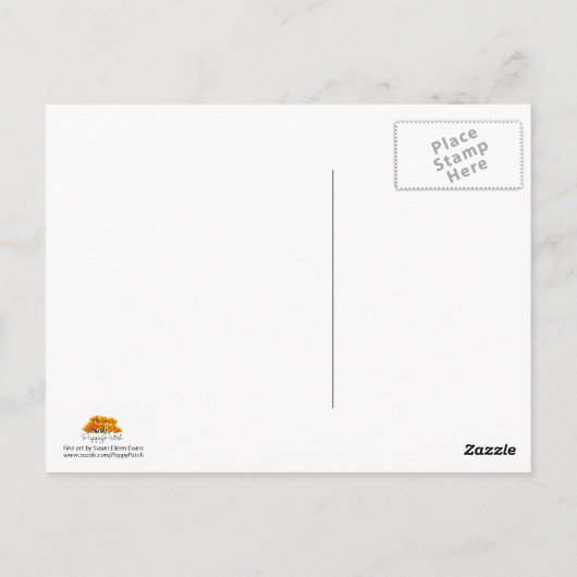 Narzissenfrühling Postkarte (Rückseite)