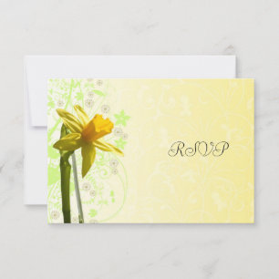 Narzissengelb Frühjahrs-Hochzeit RSVP Antwort