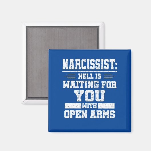 Narzisstin Magnet (Vorderseite/Rückseite)