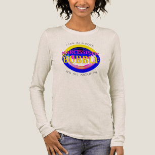 "Narzisstische Blase" in Rosa Gelb Blau Tri-Blend Shirt