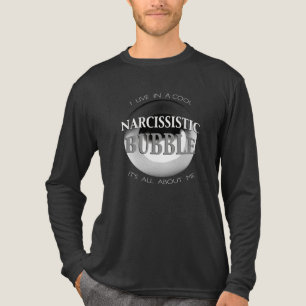 "Narzisstische Blase" in Schwarz-Weiß-Design Tri-Blend Shirt