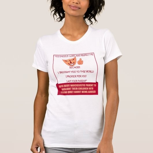 Narzisstische Eltern sagen T-Shirt (Vorderseite)