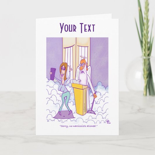 Narzisstische Faltkarte Karte (Vorderseite)