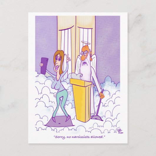 Narzisstist Postkarte (Vorderseite)