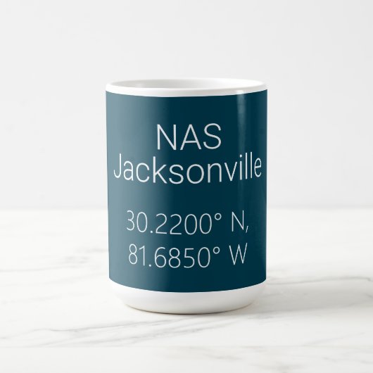 NAS Jacksonville Latitude Longitude Kaffeetasse (Mittel)