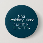 NAS Whidbey Island Latitude Länge Button (Vorderseite)
