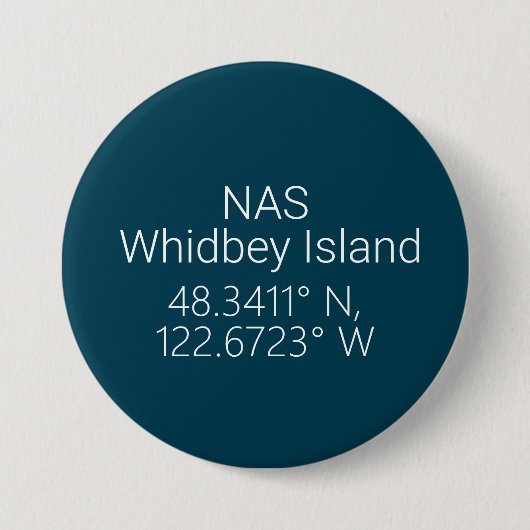 NAS Whidbey Island Latitude Länge Button (Vorderseite)