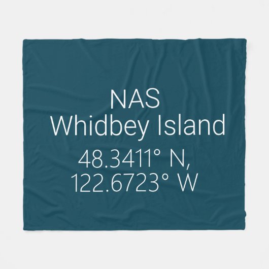 NAS Whidbey Island Latitude Länge Fleecedecke (Vorderseite (Horizontal))