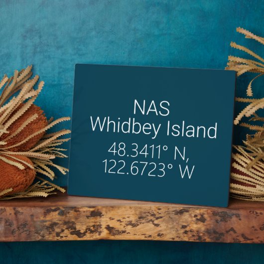 NAS Whidbey Island Latitude Länge Fotoplatte (Seite)