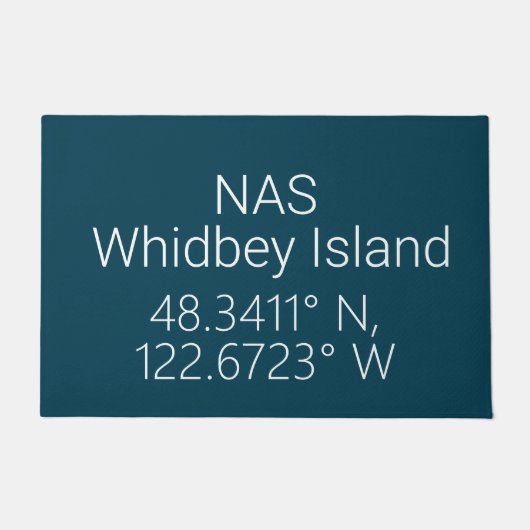NAS Whidbey Island Latitude Länge Fußmatte (Vorderseite)