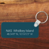 NAS Whidbey Island Latitude Länge Schlüsselanhänger (Vorderseite)