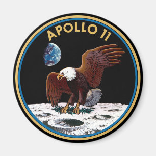 NASA Apollo 11 Mondlandung Lunar Patch Insignien Magnet