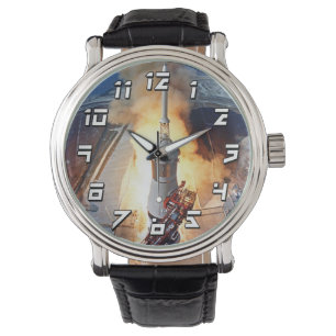 NASA Apollo 11 Mondlandungsraketenstart Armbanduhr