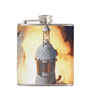 NASA Apollo 11 Mondlandungsraketenstart Flachmann