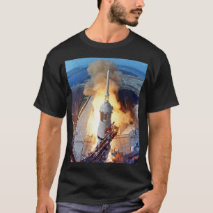 NASA Apollo 11 Mondlandungsraketenstart T-Shirt