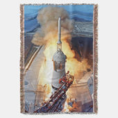 NASA Apollo 11 Moon Landing Rocket Launch Decke (Vorderseite Vertikal)