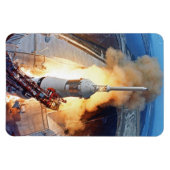 NASA Apollo 11 Moon Landing Rocket Launch Magnet (Horizontal)