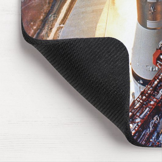 NASA Apollo 11 Moon Landing Rocket Launch Mousepad (Ecke)