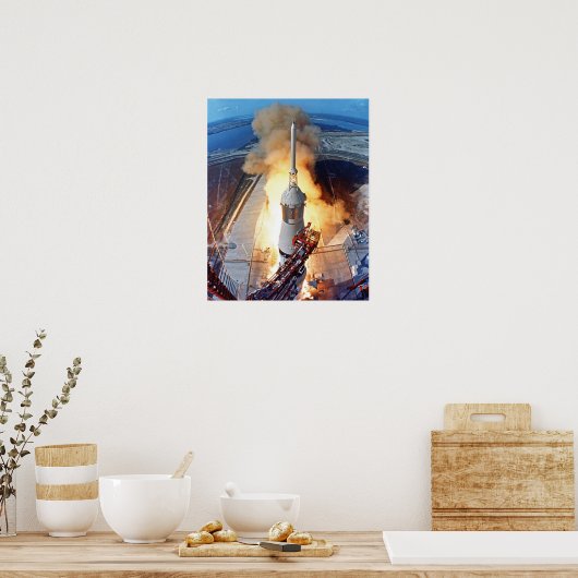 NASA Apollo 11 Moon Landing Rocket Launch Poster (Küche)