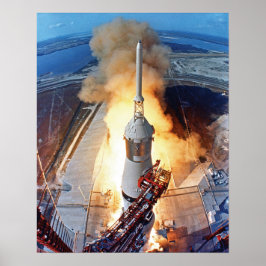 NASA Apollo 11 Moon Landing Rocket Launch Poster