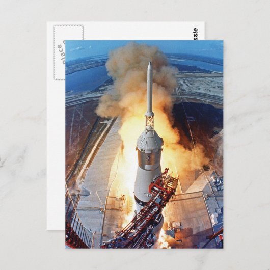 NASA Apollo 11 Moon Landing Rocket Launch Postkarte (Vorne/Hinten)