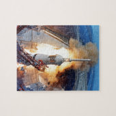 NASA Apollo 11 Moon Landing Rocket Launch Puzzle (Horizontal)