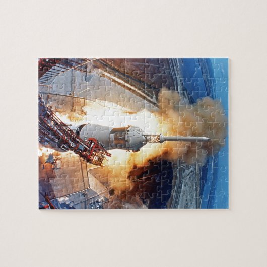 NASA Apollo 11 Moon Landing Rocket Launch Puzzle (Horizontal)