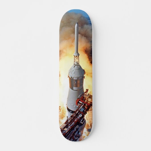 NASA Apollo 11 Moon Landing Rocket Launch Skateboard (Vorne)