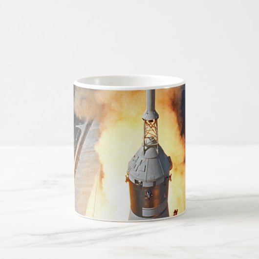 NASA Apollo 11 Moon Landing Rocket Launch Tasse (Mittel)