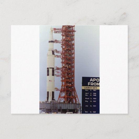 NASA Apollo 15 Saturn V Roll out Postkarte (Vorderseite)