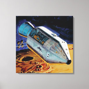 NASA-Apollo-15-Subsatellit Mondumlaufbahn Kunstwer Leinwanddruck