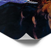 NASA-Apollo-15-Subsatellit Mondumlaufbahn Kunstwer Poster (Ecke)