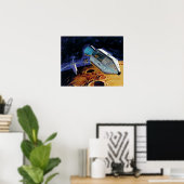NASA-Apollo-15-Subsatellit Mondumlaufbahn Kunstwer Poster (Heimbüro)