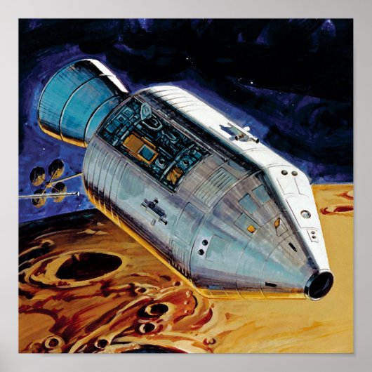 NASA Apollo 15 Subsatellitenfernbahn-Orbit-Artwork Poster (Vorne)