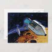NASA Apollo 15 Subsatellitenfernbahn-Orbit-Artwork Postkarte (Vorne/Hinten)