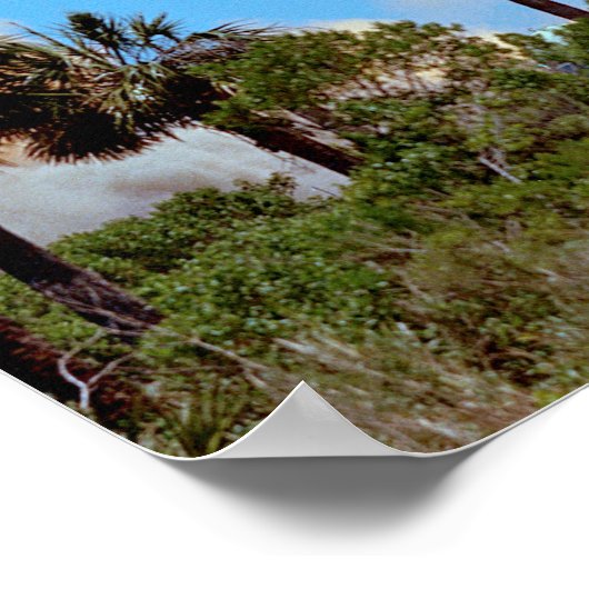 NASA Apollo 16 Saturn V Raketenstart Poster (Ecke)