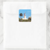 NASA Apollo 16 Saturn V Raketenstart Quadratischer Aufkleber (Tasche)