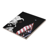 NASA Apollo 17 Astronaut Flag Earth Moon Foto Fliese (Seite)