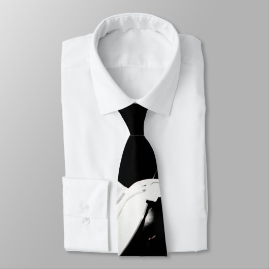 NASA Apollo 17 Astronaut Schwarz-weiß Artistisch Krawatte (Gebunden)