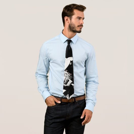 NASA Apollo 17 Astronaut Schwarz-weiß Artistisch Krawatte (Beispiel)