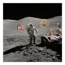 NASA Apollo 17 lunar landing mission, 1972 Poster