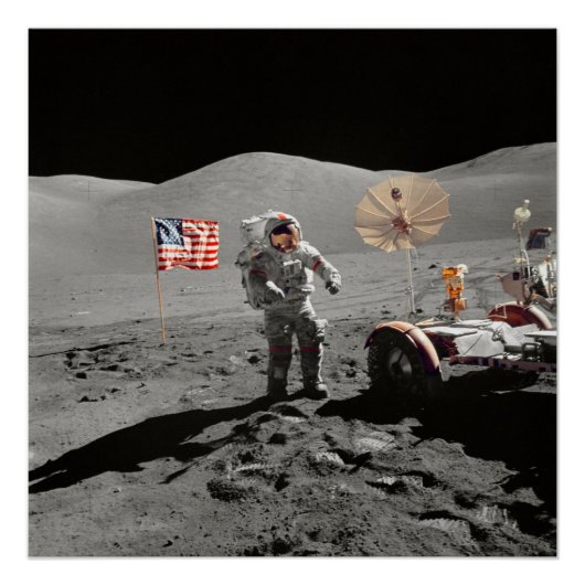 NASA Apollo 17 lunar landing mission, 1972 Poster (Vorderseite)