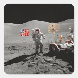 NASA Apollo 17 lunar landing mission, 1972 Quadratischer Aufkleber
