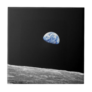 NASA Apollo 8 Earthrise Mond Lunar Orbit Foto Fliese