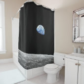 NASA Apollo 8 Earthrise Moon Lunar Orbit Foto Duschvorhang (Beispiel)