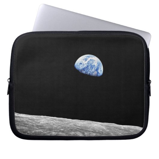 NASA Apollo 8 Earthrise Moon Lunar Orbit Foto Laptopschutzhülle (Vorderseite)