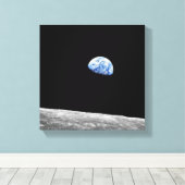 NASA Apollo 8 Earthrise Moon Lunar Orbit Foto Leinwanddruck (Insitu (Holzboden))