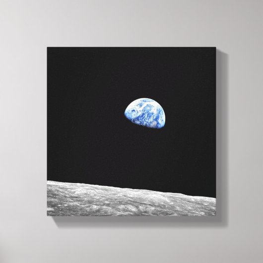 NASA Apollo 8 Earthrise Moon Lunar Orbit Foto Leinwanddruck (Vorderseite)