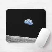 NASA Apollo 8 Earthrise Moon Lunar Orbit Foto Mousepad (Mit Mouse)